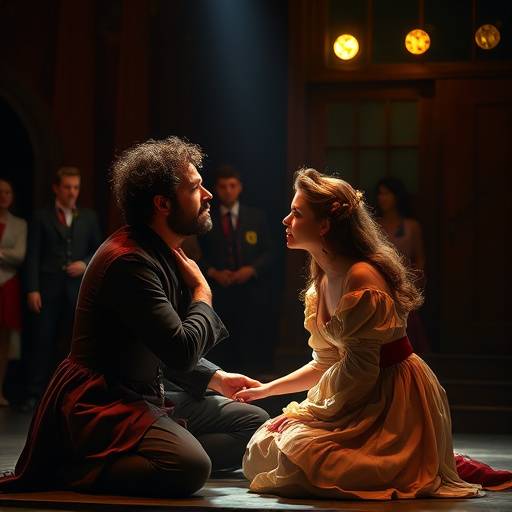 Szene aus 'Romeo und Julia' aufgeführt von Studenten der Schauspielakademie Züri